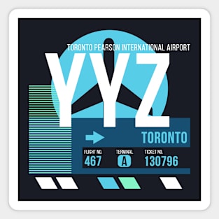 Toronto (YYZ) Airport Code Baggage Tag Magnet